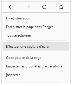 clic droit page Firefox